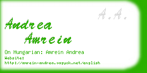 andrea amrein business card